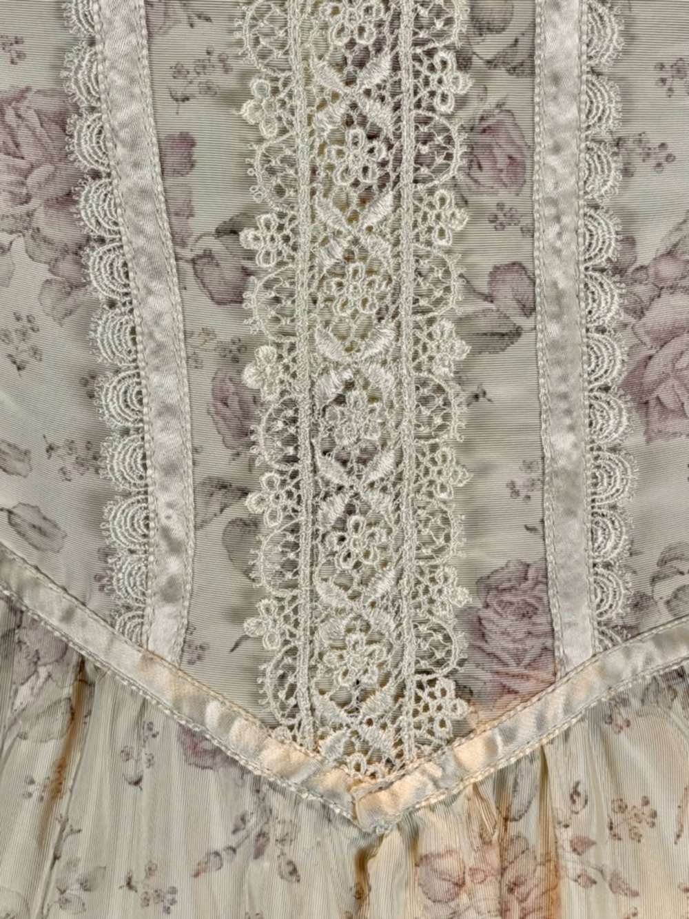 VINTAGE Gunne Sax 70s prairie dress prom formal long sleeve maxi cottage floral - Picture 6 of 17